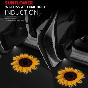 New Wireless sunflower Car Door projector lights